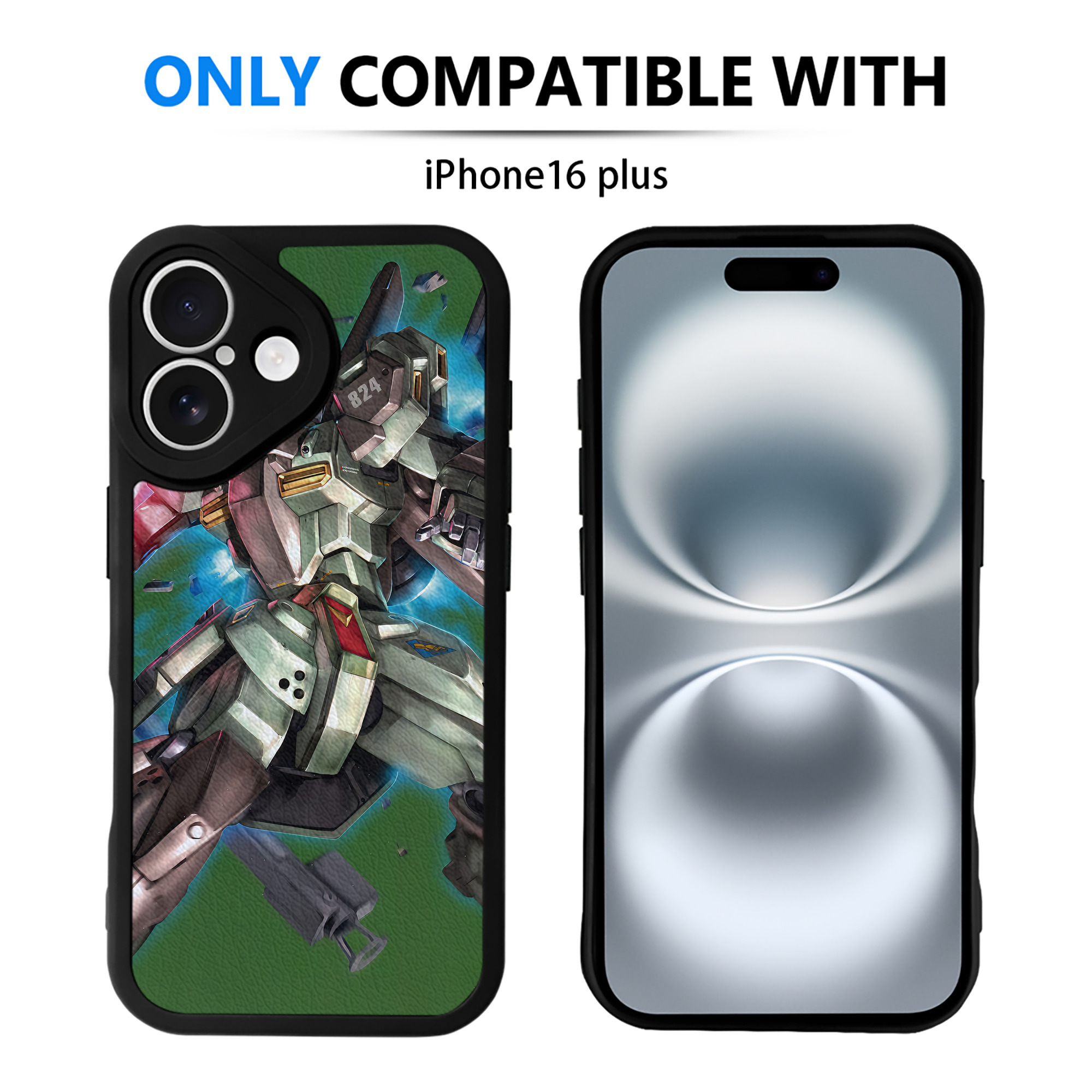 （画像用） 機動戦士ガンダム Mobile Suit Gundam 【iPhone 16シリーズ対応】シリコンスマホケース（レザー調） 材質：シリコン